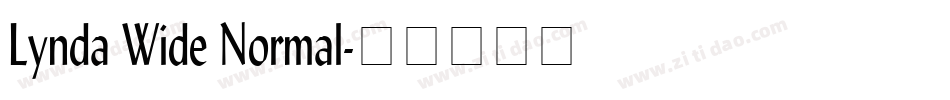 Lynda Wide Normal字体转换